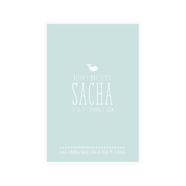 Faire-part 10*15 "Les baleines"