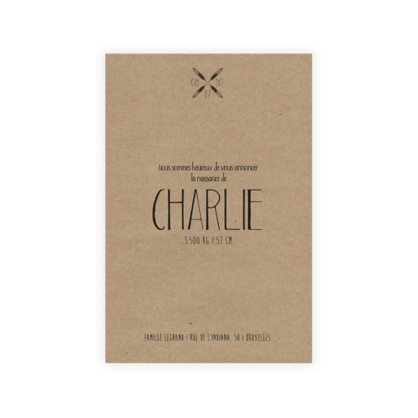 Faire-part de naissance10*15 "Indian Spirit"