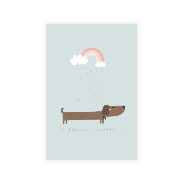 Faire-part de naissance Chien Saucisse