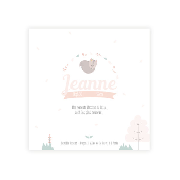 Faire-part 12*12 "Nature"