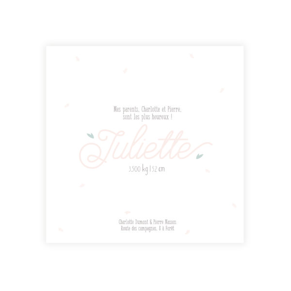 Faire-part 12*12 "Poetic"