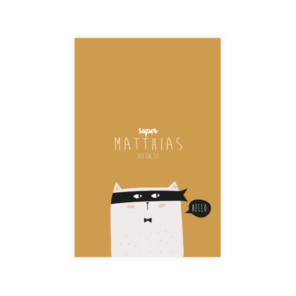 Faire-part 10*15 "Super Miaou"