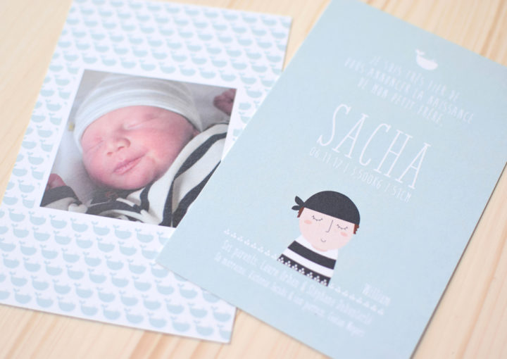 Faire-part de naissance Baleine