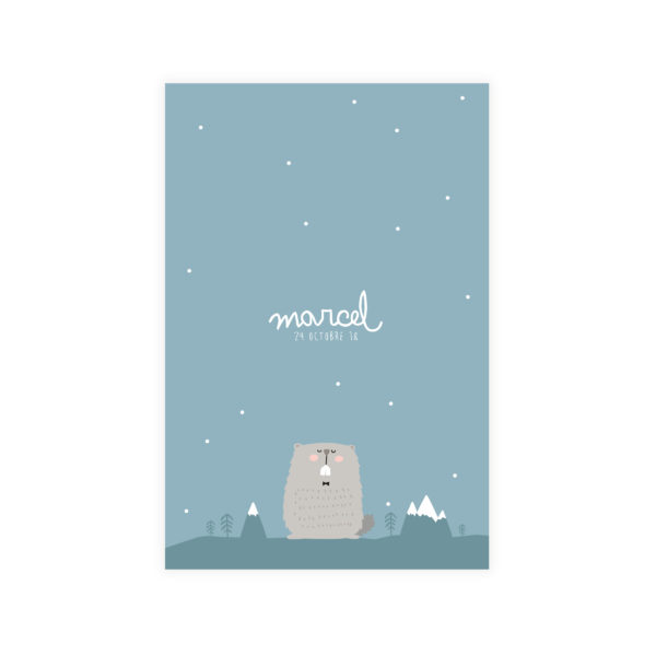 faire-part de naissance marmotte