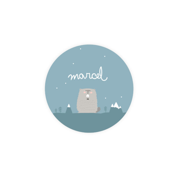 stickers marmotte naissance