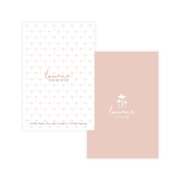 faire-part de naissance palmier