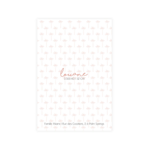 faire-part de naissance palmier