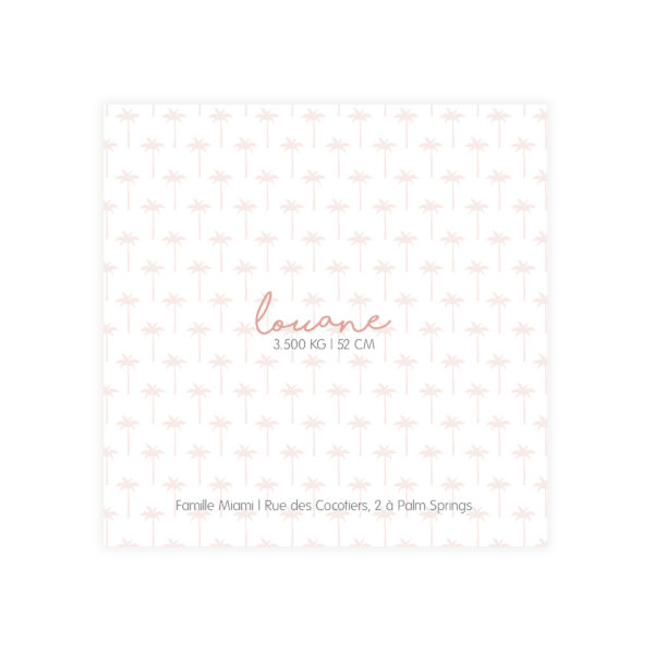 faire-part de naissance palmier