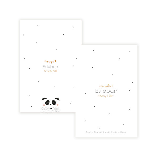 Faire-part 10*15 "Panda"