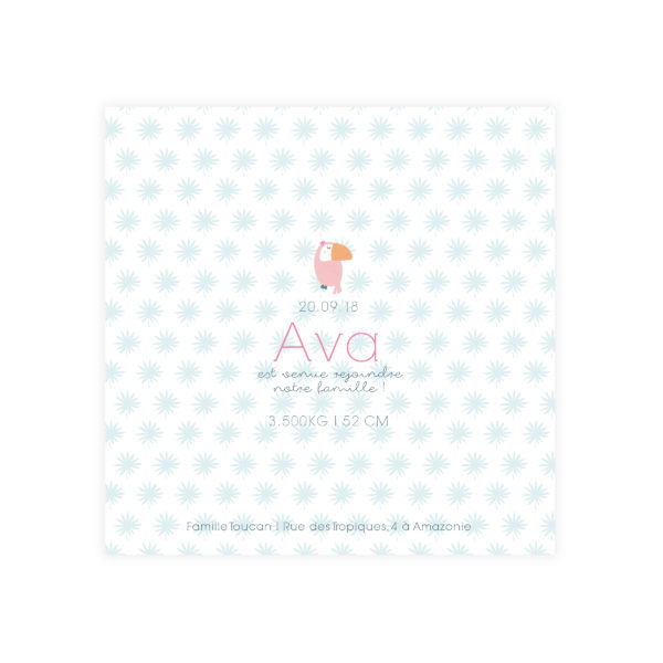 Faire-part 12*12 "Tropical"