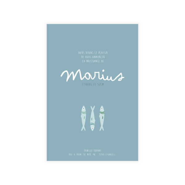 Faire-part 10*15 "Marin"