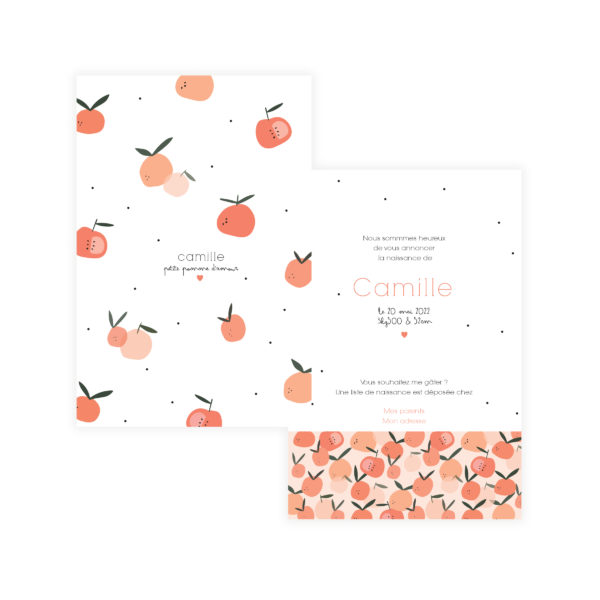 faire-part de naissance pomme d'amour