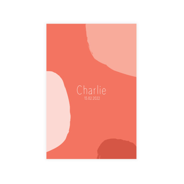 faire-part de naissance rond graphique