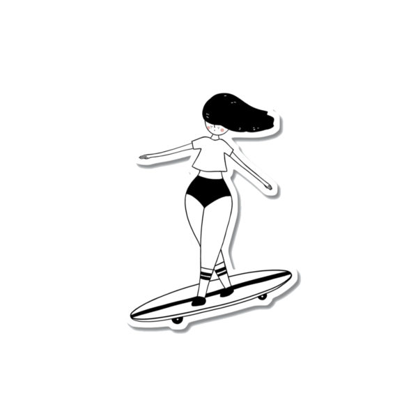 Sticker/Autocollant Skate Girl
