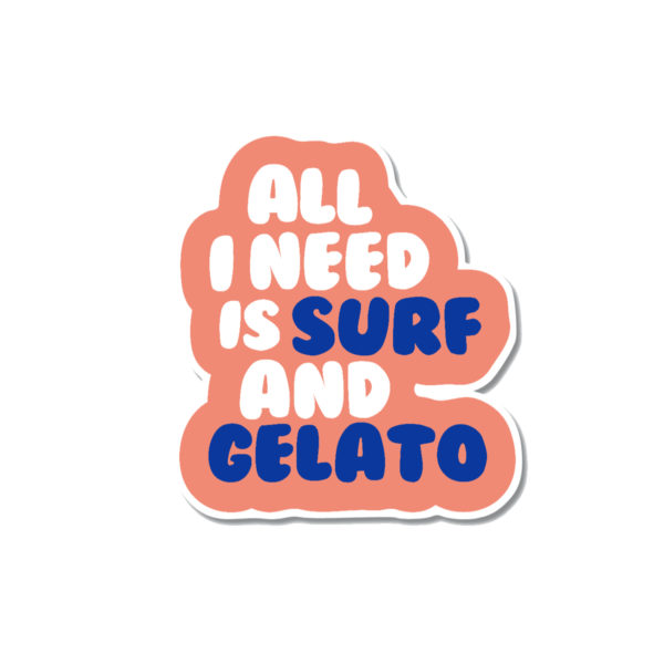 Sticker/Autocollant Surf & Gelato