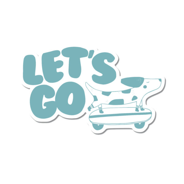 Sticker/Autocollant Chien Skate