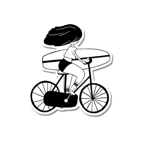 stickers-skate-surf-autocollant Sticker/Autocollant Surfeuse à vélo